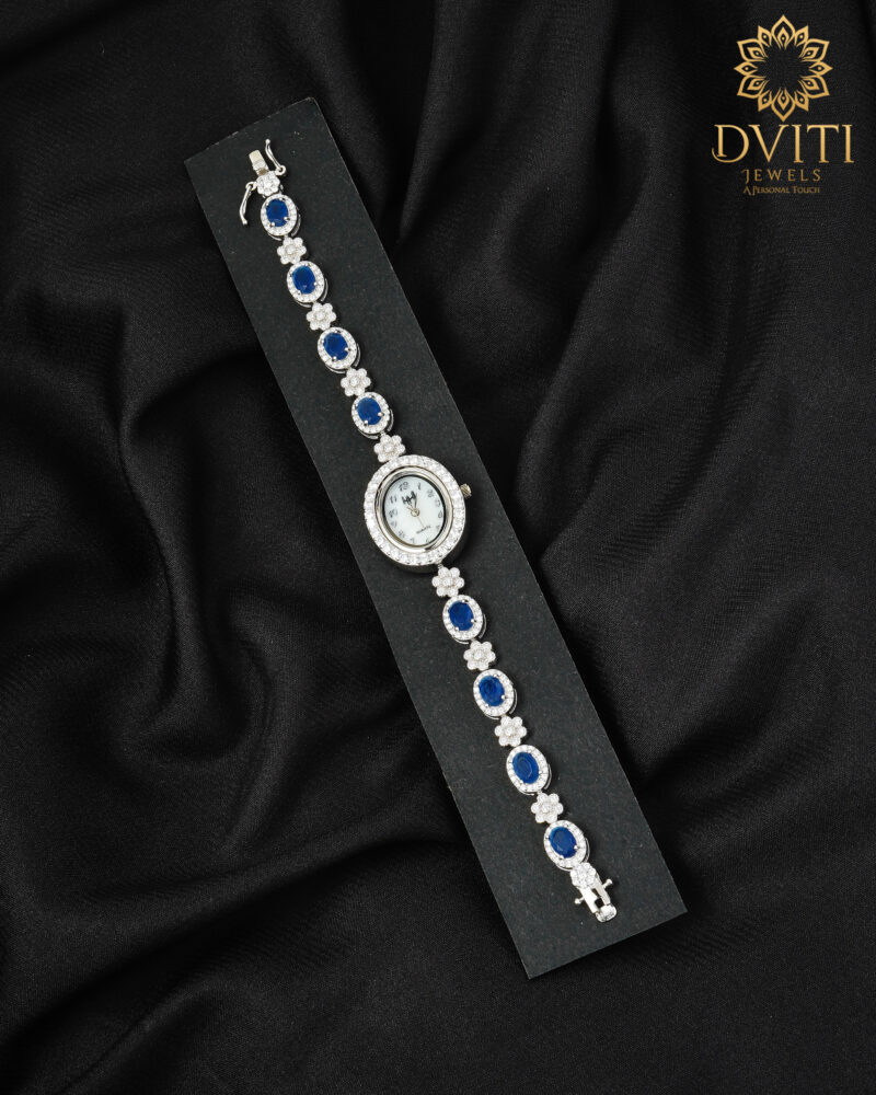 Blue stone wrist watch