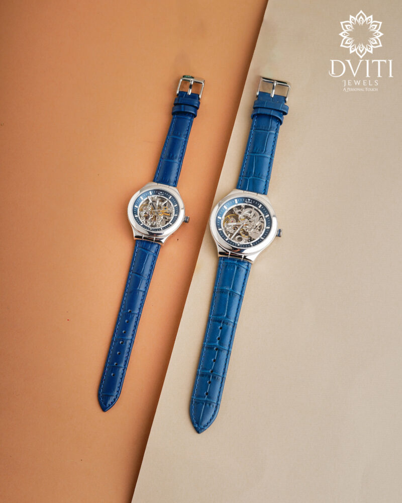 Blue belt couple watch